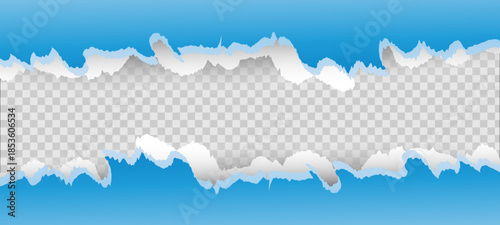 purple torn or ripped paper isolated on transparent png background,purple torn paper with yellow edges, winter mountain landscape