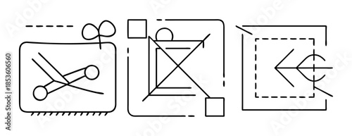 Universal packaging instructions symbols, shipping and handling icons