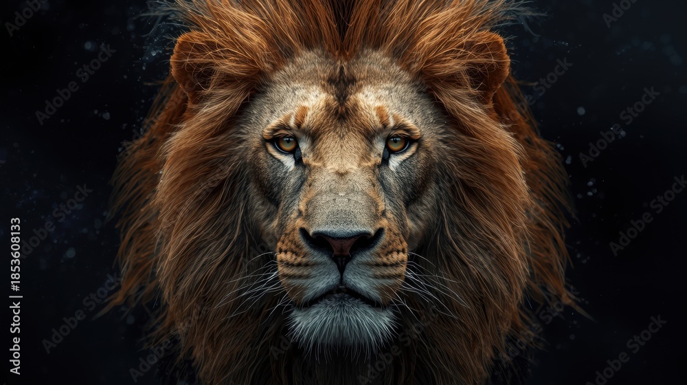 Fototapeta premium Majestic lion portrait