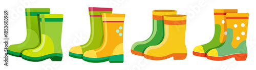 Colorful garden boots for outdoor adventures and wet weather