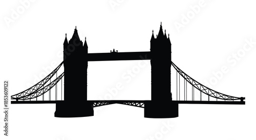 A striking black silhouette of the iconic tower bridge showcasing london s architectural beauty silhouette