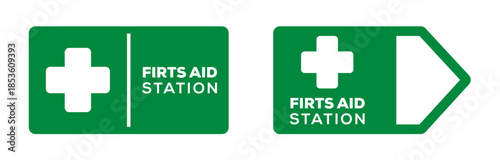 emergency first aid station sign