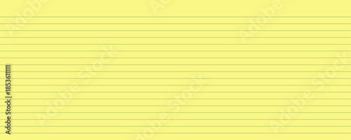Simple Legal Yellow Paper Line Notebook Background. Lined Note Pad Memo Texture. Vector Illustration