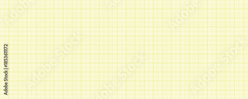Yellow Millimeter Grid Graph Paper. Horizontal Pattern Mat Square Background