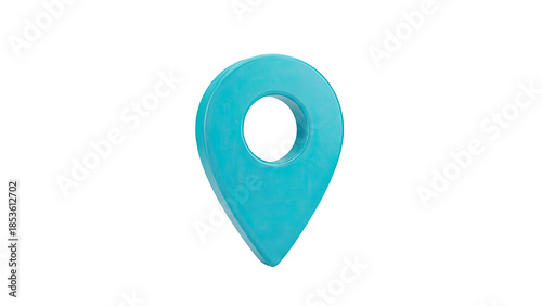 3D Cyan Blue Location Pin Icon on White Background Free Download 3D Cyan Blue Location Pin Icon on White Background - GFXLoad