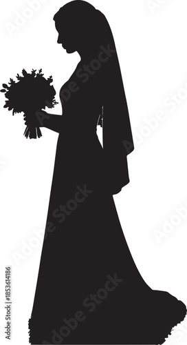Bride holding bouquet