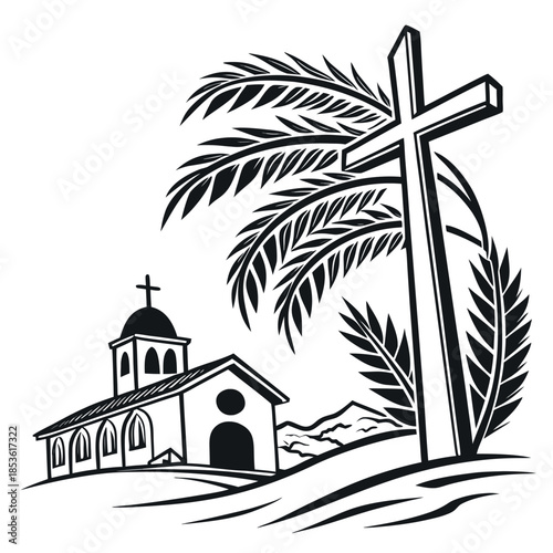 cross-clipart-black-and-white--ash-cross-for-ash-silhouette vector design