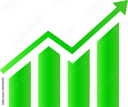 Growth icon. Containing performance, gain, improvement, grow, chart, increase, evolution and development icons. Solid icon collection. Vector illustration.
