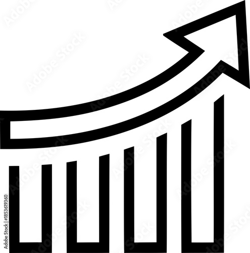 Growth icon. Containing performance, gain, improvement, grow, chart, increase, evolution and development icons. Solid icon collection. Vector illustration.