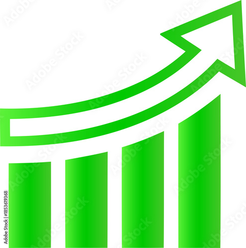 Growth icon. Containing performance, gain, improvement, grow, chart, increase, evolution and development icons. Solid icon collection. Vector illustration.