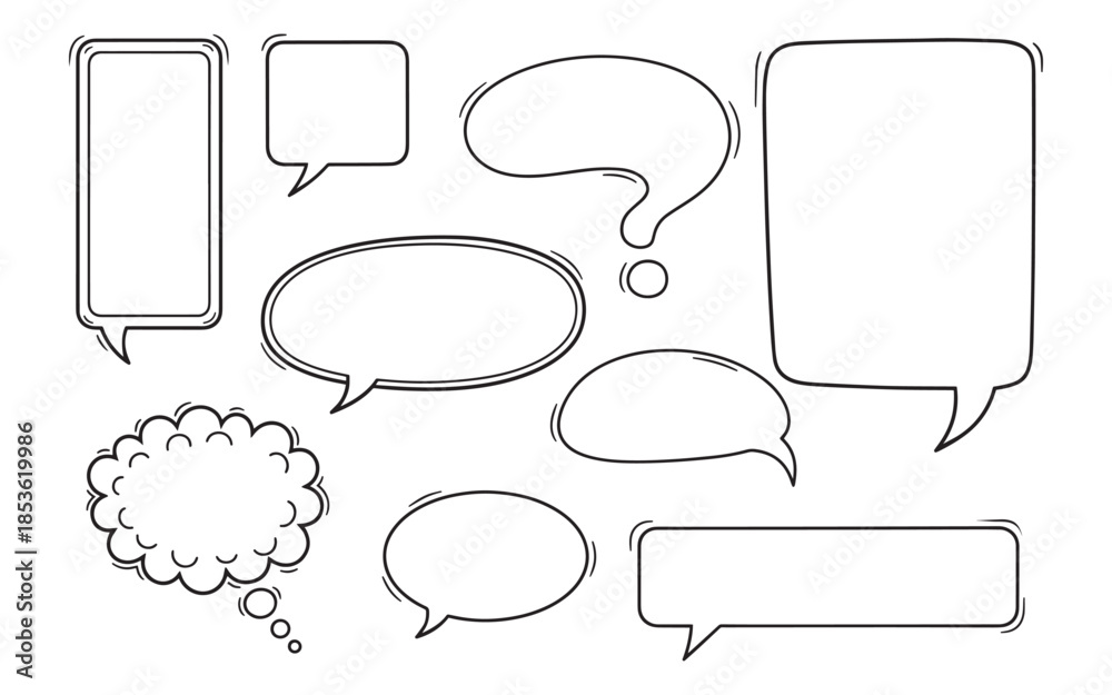 Fototapeta premium Speech bubbles for creative communication design