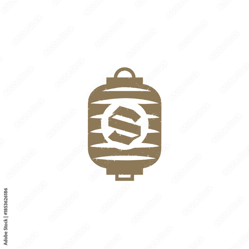 Obraz premium Lantern symbol design element on white background for various applications