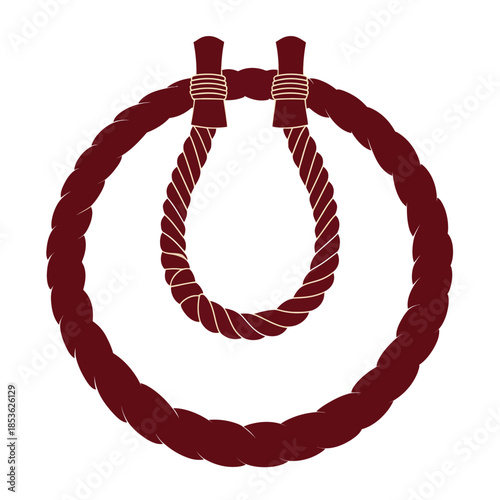 Stylized illustration of a noose a symbol of complex and sensitive themes