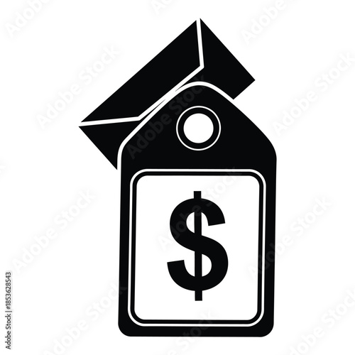 Price tag with dollar sign icon
