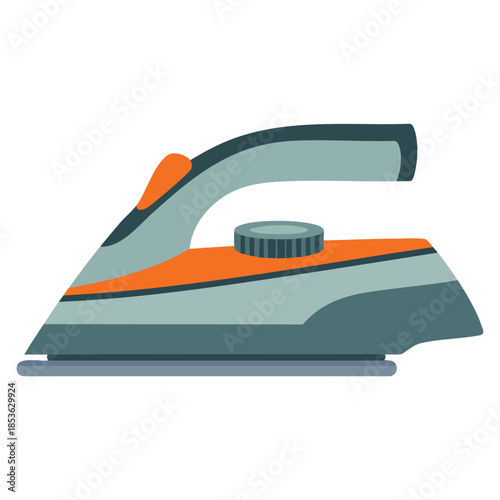 Household appliance vector illustration of wireless electric iron perfect for clothes ironing modern home utility and domestic device design concepts