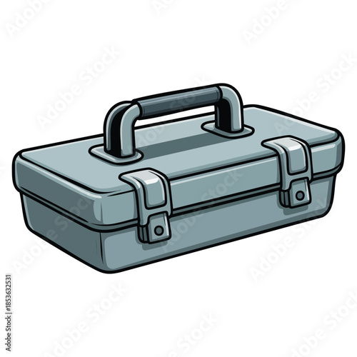 Illustration of tool box on white background isolated vector design element ideal for construction maintenance repair DIY and workshop themed artwork