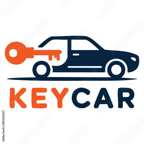 Key car vector logo template featuring transportation symbol perfect for auto services mobility branding driving access solutions and modern vehicle themed identity