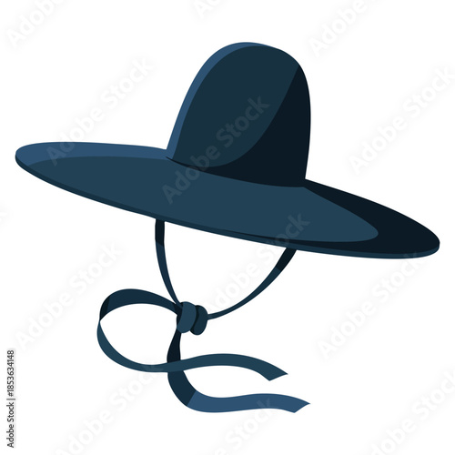 Korean traditional hat vector illustration isolated perfect for cultural heritage design educational projects festival celebration or fashion themed artwork