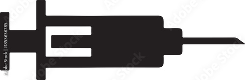 Black and white icon of a device with a protruding part