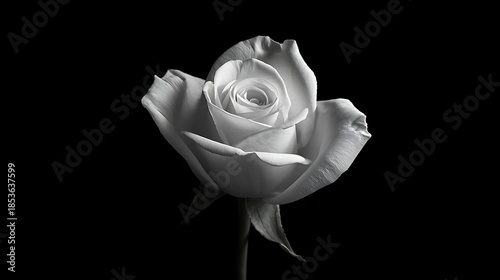Black and White Rose Photography for Classic Birthday