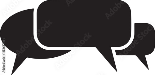 Speech bubbles icon for communication and dialogue
