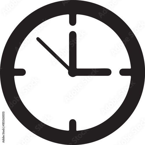 Simple analog clock face illustration