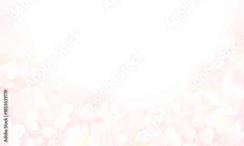 花とモヤとキラキラ背景