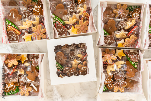 Assorted Christmas Cookies in Festive Gift Boxes