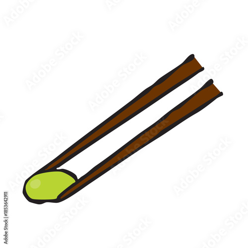 箸で摘んだ豆_青豆・枝豆