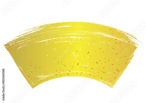 金箔と手書き筆タッチの扇形フレーム/金