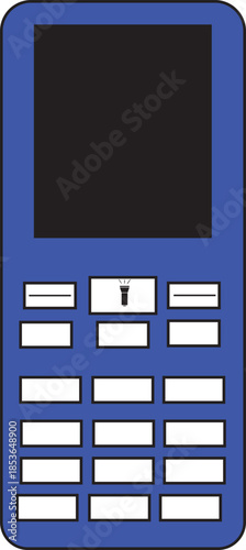 Simple blue calculator illustration