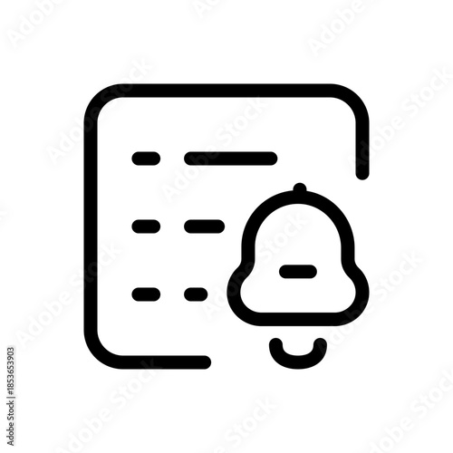 Notification icon set for alerts, reminders, messages, updates, announcements, and alerts management, modern minimal symbols for apps, web, and UI