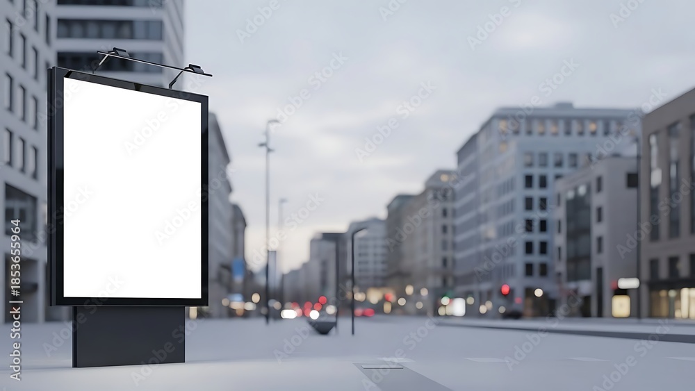 Obraz premium Blank Outdoor Billboard Mockup for Advertising with Copy Space in Urban Environment