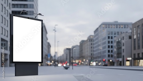 Blank Outdoor Billboard Mockup for Advertising with Copy Space in Urban Environment