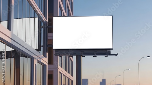 Blank Outdoor Billboard Mockup for Advertising with Copy Space in Urban Environment