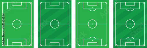 Sport field set. Soccer field topview. Green tennis court topview. Isolated hockey stadium layout. Basketball field view from the top