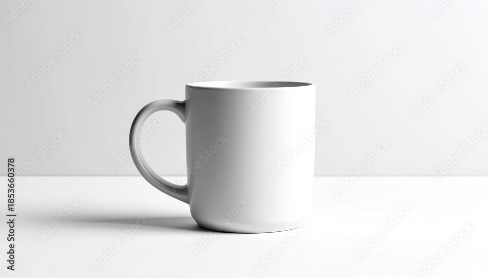 Fototapeta premium Clean White Coffee Mug with Matte Texture