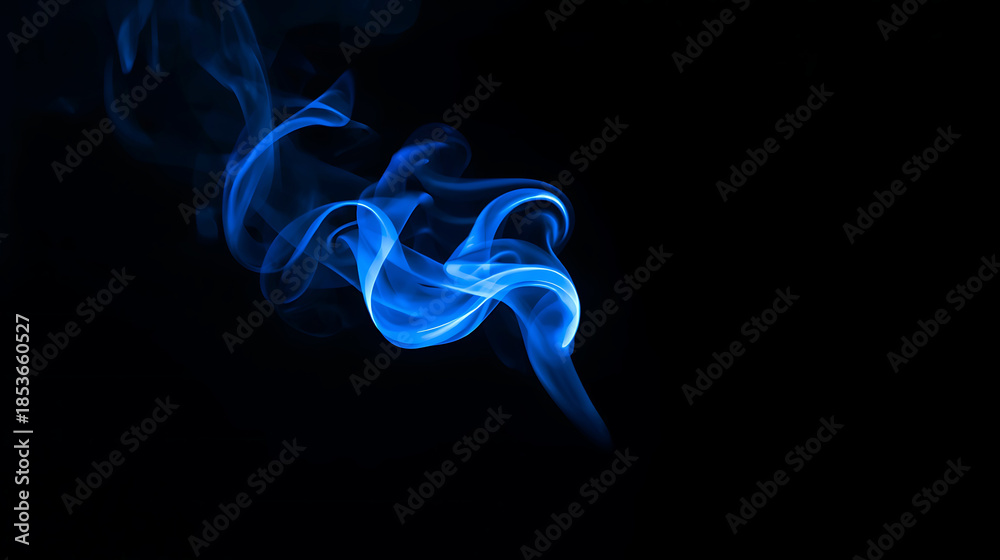 Fototapeta premium Blue Smoke Abstract Artistic Visual Image for Design and Creativity