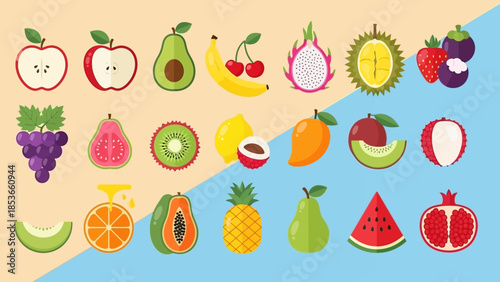 A vibrant collection of fresh and exotic fruits, showcasing a diverse assortment of healthy and delicious choices