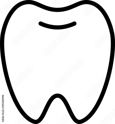 シンプルな歯のアイコン、歯科医療の象徴