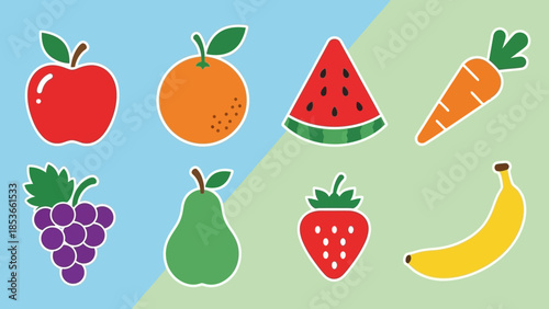 Colorful collection of fresh fruits and vegetables for a healthy lifestyle