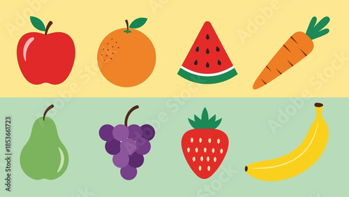 Vibrant collection of fresh fruits and vegetables for healthy eating