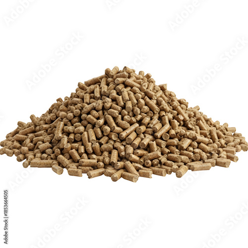 Animal Feed Pellets isolated on transparent background