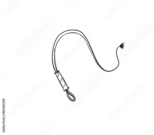 Billede på lærred whip digital drawing illustration isolated