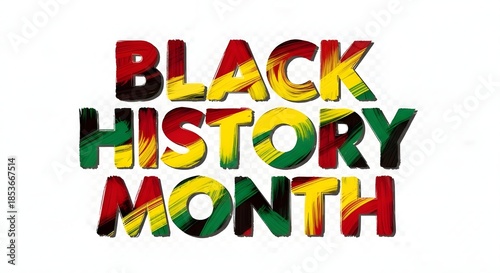 Black history month celebration with pan-african flag colors