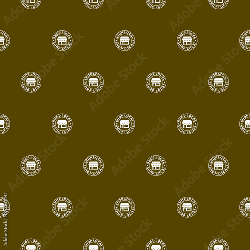 Shop Local Small Business seamless pattern isolated on color background