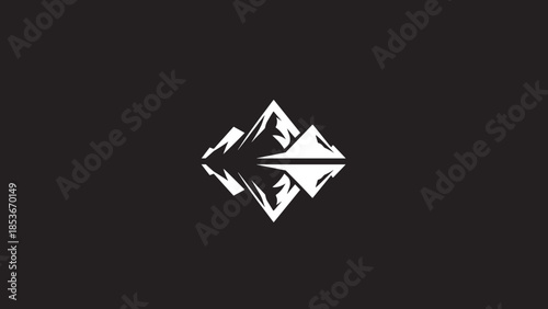 Silver Paper Planes Forming Geometric Shape.