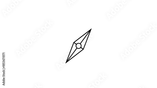 Simple Black Diamond Shape Illustration Design.