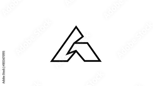 Simple Black Triangle Logo Design Element.