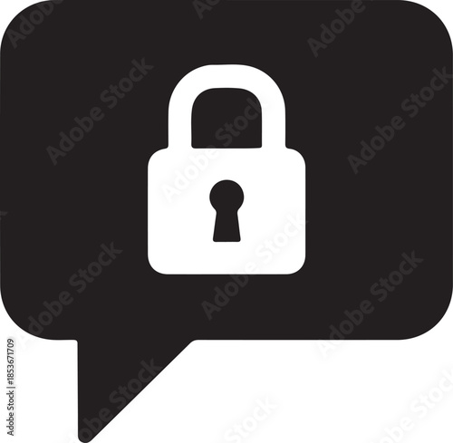Secure communication lock icon